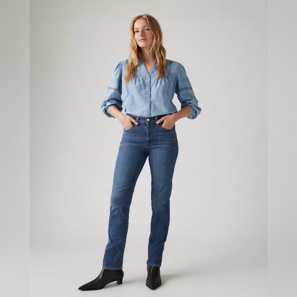 Levi's 724 High Slim Straight Jeans Sz 28 x 30